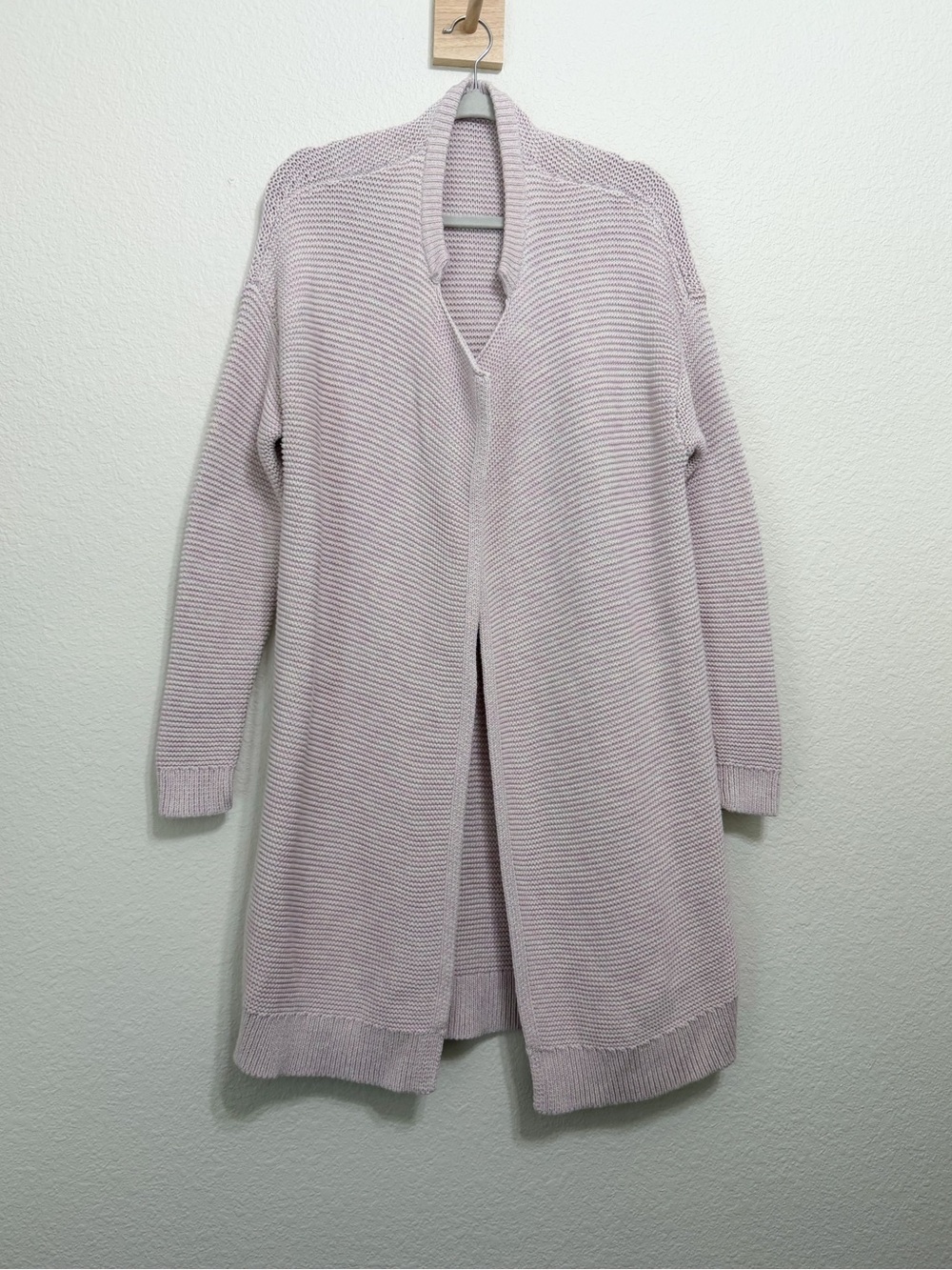 GAP Open Front Longline Knit Cardigan 100% Cotton Large